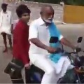 Raghuveera came to polling booth on a moped 
