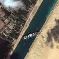 Satilite Pics Released of Suez Cannal Chip Struck