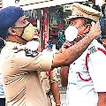 SP Ammireddy fined to Traffic CI Mallikarjuna Rao for not wearing mask