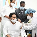 jagan gets corona vaccine shot