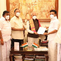  DMK President MK Stalin meets Tamil Nadu Governor  