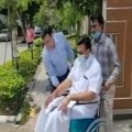 Raghurama Raju goes to Rajnath residence in wheelchair 