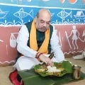 Amit Shah Meals inTribal BJP Worker