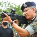 AP DGP Gautam Sawang visits APSP firing range at Mangalagiri