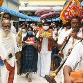 Special Poojas in Indrakeeladri Durgamma on behalf of Ashdanasan First Day