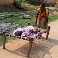 a woman was seen dragging her centenarian mother on a cot