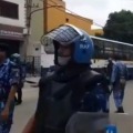 Personnel of Rapid Action Force conduct flag march 