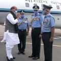 Rajnath Singh reaches Hyderabad