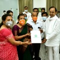 KCR gives appointment letter to Santhoshi