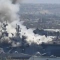 Explosion on ship at US naval base injures 21