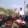 Volunteers agitation at Vijayawada MIuncipal Corporation office 