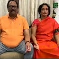 Krishnamraju and wife demonstrates Yoga to raise immunity