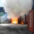 Fire accident held at Gate Way CFS Container Yard in Vizag