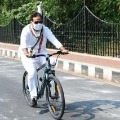 UP minister cycles to work for green cause
