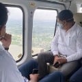 KTR and Ministers of Telangana Ariel Survey in Flood Areas