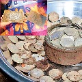 silver coins and  Copper inscriptions found in Srisailams Ghantamath