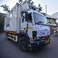 Trucks with covid vaccine out from Pune serum institute