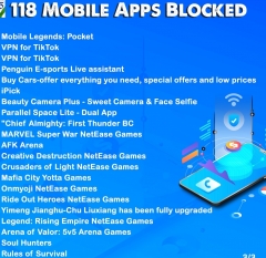 Government Blocks 118 Mobile Apps - Full List