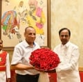 Telangana CM K. Chandrashekar Rao met Hon'ble Governor E.S.L. Narasimhan