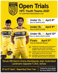 Hyderabad FC to conduct ‘Open Trials’ for local players for Youth Teams