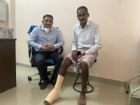 KIMS doctors salvaged the limb of a farmer with three kinds of surgeries