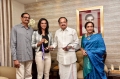 PV Sindhu and her family meets Venkaiah Naidu - Hyderabad