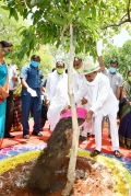 CM KCR launches 6th phase of Haritha Haram by planting a Black Plum sapling