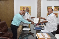 Exhibition Society, Hyderabad Secretary donates Rs.45,72,836/- to Telangana CM relief fund