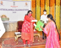Telangana Governor distributes sarees to Raj Bhavan Parivar women