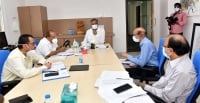 Minister Harish Rao along with CS holds a meeting on vaccination