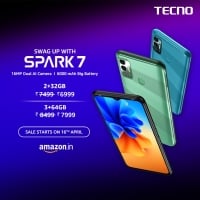 TECNO SPARK 7 brings 6000mAh battery and 16MP AI Dual rear camera