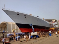 Project 17A Stealth Frigate ‘INS Himgiri‘ launched at the GRSE Yard, Kolkata