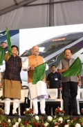 Amit Shah flags off the 'Vande Bharat' Express