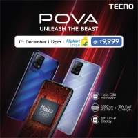 TECNO POVA- the powerful Smartphone with Helio G80 processor & 6000 mAh battery at just INR 9,999
