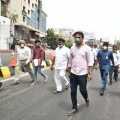 Telangana minister KTR inspected the ongoing road expansion works