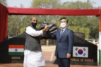 Defence Minister Rajnathsingh and Korean Defence Minister, Suh Wook jointly inaugurate India’s first Indo-Korean friendship park 