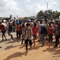 Migrant Labour protest at Rajamahendravaram 