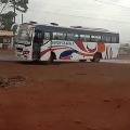 Strong Wind Moved Parking Bus