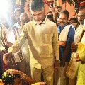 Chandrababu attends Rayapati grand daughter wedding