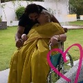 Allu Arjun with grand mother in home 