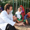 Rahul Gandhi meets migrant workers in Delhi