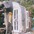 Ambulance carrying corona patients met with accident in Guntur
