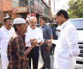 CM KCR stops his convoy and talks with an oldman