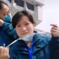  Chinese doctors celebrate closure of the last temporary hospital in Wuhan